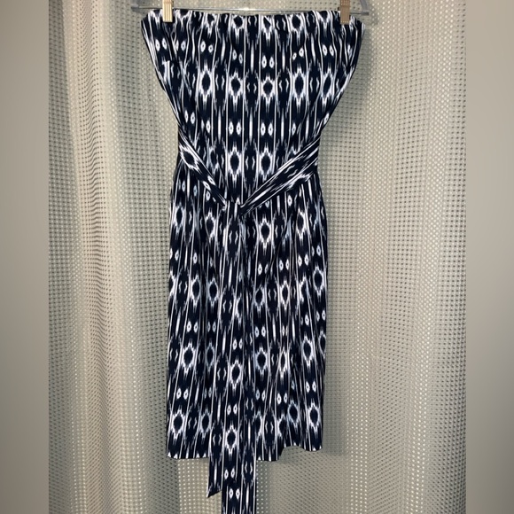 Athleta Ikat Anywhere Strapless Dress SZ 12 - Picture 3 of 8